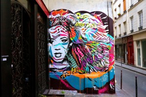 Mur réalisé pour l'émission Urban Safari à Radio Marais, Paris 3