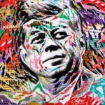JFK by Jo Di Bona 2018 100x100 technique mixte sur toile