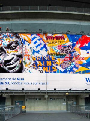 BRANDY avec VISA LE MUR 93 & PLAINE COMMUNE GRAND PARIS by Jo Di Bona au Stade de France Saint Denis 2021 © photo Fab Collage