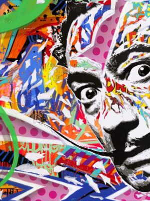 DALI GRAFFITI technique mixte sur toile 100x140 by Jo Di Bona 2020 - Collection privée