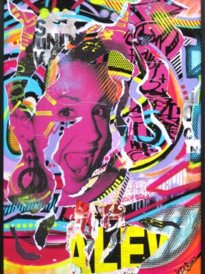 DOPE technique mixte sur bois 70x100 by Jo Di Bona 2013 - Collection privée