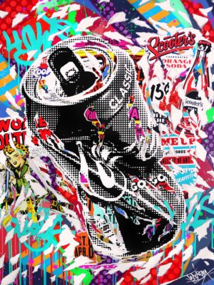 GO GO COKE technique mixte sur toile 80x100 by Jo Di Bona 2023 - Collection privée