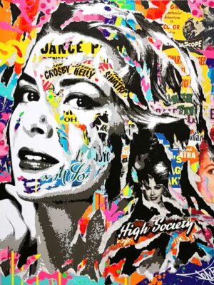 GRACE IN COLOR technique mixte sur toile 70x70 by Jo Di Bona 2022 Collection privee