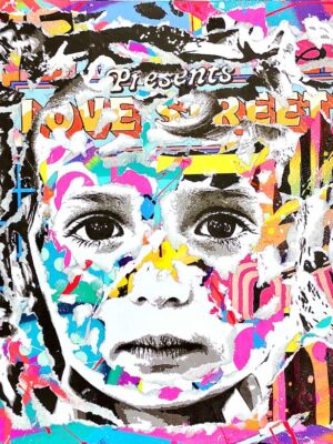 GRAFFIKID technique mixte sur papier 30x40 by Jo Di Bona 2021 © Au profit du TELETHON avec la GALERIE ROUSSARD collection privee
