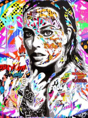 LADY MARGOT 100x120 technique mixte sur toile 2023 by Jo Di Bona - Collection privée
