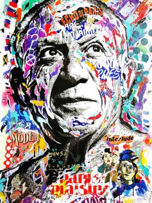 PABLO technique mixte sur toile 80x120 by Jo Di Bona 2022 - Collection privée
