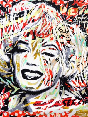 POP EYES technique mixte sur toile 150x150 by Jo Di Bona 2016 - Collection privée