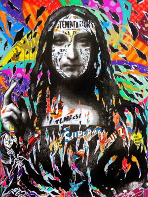 SALVATOR MUNDI technique mixte sur toile 100x140 by Jo Di Bona 2023 - Collection privée