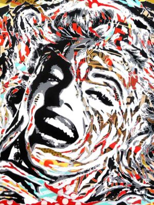 THE REAL MONROE technique mixte sur toile 195x130 by Jo Di Bona 2018 - Collection privée