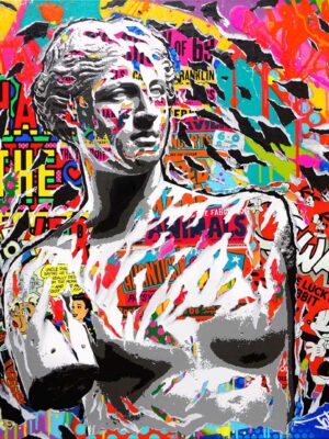 THE VENUS IS BACK technique mixte sur toile 80x80 by Jo Di Bona 2023 - Collection privée