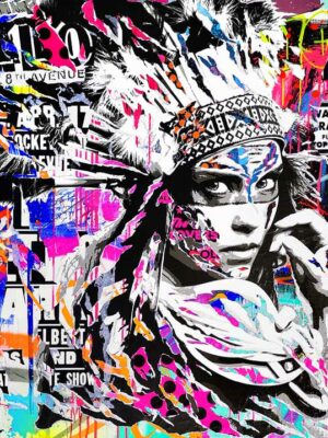 WILD CHERRY technique mixte sur toile 195x130 by Jo Di Bona 2022 © Collection prive