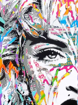 X STATIC PROCESS technique mixte sur toile 50x160 by Jo Di Bona 2018 - Collection privée